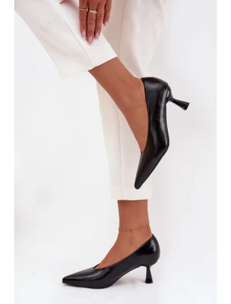 Lakované lodičky na jehle Černé Gavrielle