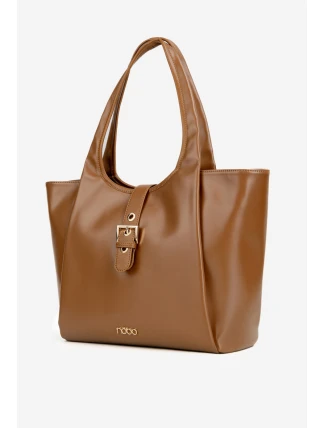 Kabelka Shopperka s přezkou NOBO BAG6010-017 světle hnědá