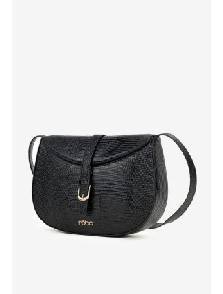 Kabelka Pošťárka s drobným reliéfem NOBO BAG5780-M20 Černá