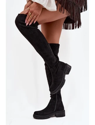 Dámské holínky přes koleno S.Барски HY42-122 Černé Dámské holínky přes koleno S.Барски HY42-122 Černé