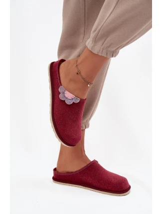 Dámské pantofle s květinou Inblu CS000043 bordó