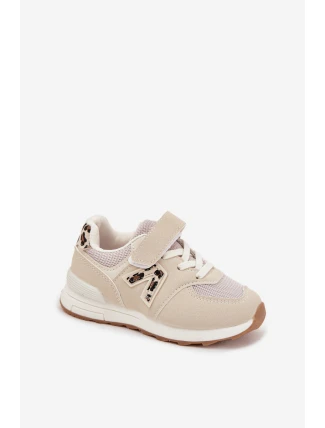 Dětské sportovní tenisky na suchý zip béžové Galisse