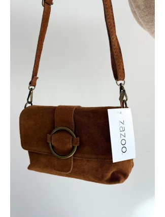 Kožená Semišová Malá Taška Camel Jessel