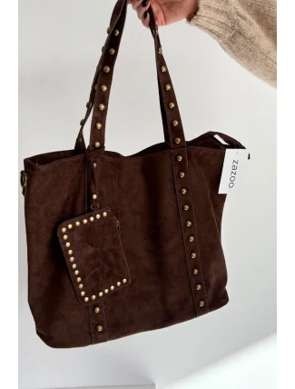 Dámská kabelka se zdobením čokoládová Kynelle Dámská kabelka se zdobením čokoládová Kynelle