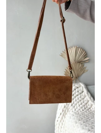 Kabelka z přírodního semiše Camel Mirine