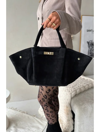 Kabelka Z Přírodního Semiše Černá Fiorenza