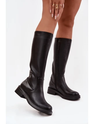 Kožené dámské kozačky vyhřívané Maciejka A7164-01 Černé Kožené dámské kozačky vyhřívané Maciejka A7164-01 Černé