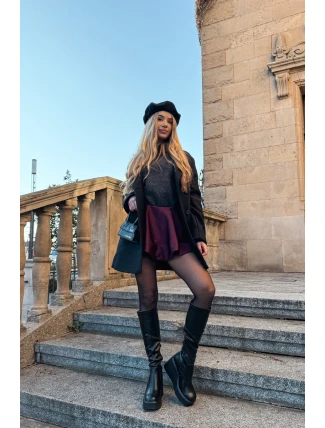 Dámské kozačky na platformě Černé Terisse