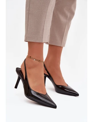 Lakované lodičky na jehlovém podpatku Černé Phelia Lakované lodičky na jehlovém podpatku Černé Phelia