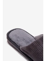 Pánské pantofle s výšivkou šedé Presine