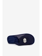 Pánské pantofle s nášivkou tmavě modré Presine Pánské pantofle s nášivkou tmavě modré Presine