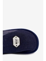 Pánské pantofle s nášivkou tmavě modré Presine Pánské pantofle s nášivkou tmavě modré Presine