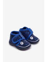 Dětské pantofle na suchý zip tmavě modré Jeselle