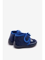 Dětské pantofle na suchý zip tmavě modré Jeselle
