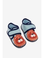 Dětské pantofle na suchý zip modré Katline