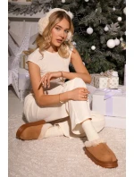 Dámské pantofle s kožíškem Camel Eveline