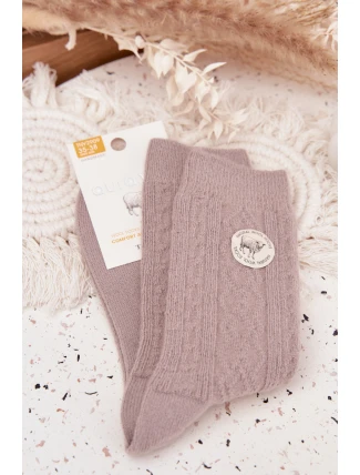 Dámské vlněné šedé ponožky Dámské vlněné šedé ponožky