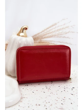 Lakovaný dámský peněženka s razbou Červený Rivonna