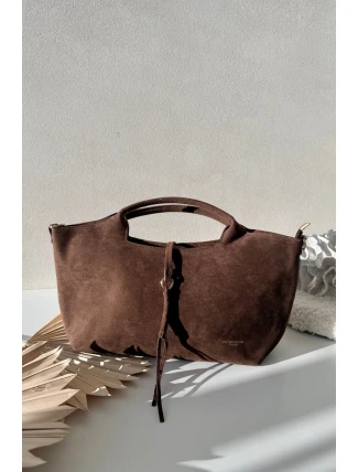 Kabelka z eko semiše čokoládová Ivonira Kabelka z eko semiše čokoládová Ivonira