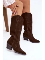 Kožené Semišové Kozačky Dívčí Oteplené Čokoládové Urselle Kožené Semišové Kozačky Dívčí Oteplené Čokoládové Urselle