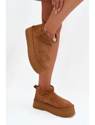 Dámské sněhule z přírodního semiše Camel Mairene Dámské sněhule z přírodního semiše Camel Mairene