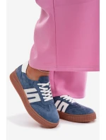 Dámské tenisky z přírodního semiše modré Delyssia