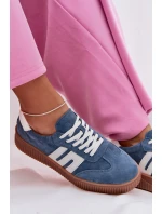 Dámské tenisky z přírodního semiše modré Delyssia