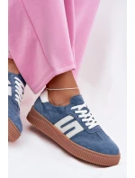 Dámské tenisky z přírodního semiše modré Delyssia