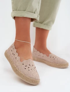 Dámské espadrilky na platformě béžové Naloenma