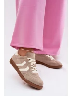 Dámské tenisky z eko semiše tmavě béžové Jesavella