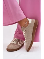 Dámské tenisky z eko semiše tmavě béžové Jesavella