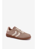 Dámské tenisky z eko semiše tmavě béžové Jesavella