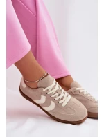 Dámské tenisky z eko semiše tmavě béžové Jesavella