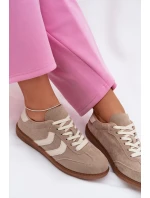 Dámské tenisky z eko semiše tmavě béžové Jesavella