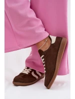 Dámské tenisky z eko semiše čokoládové Jesavella