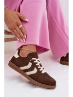 Dámské tenisky z eko semiše čokoládové Jesavella