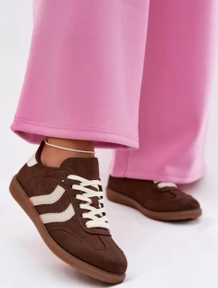 Dámské tenisky z eko semiše čokoládové Jesavella