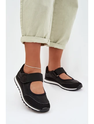 Sportovní dámské polobotky na suchý zip Černé Aveliette Sportovní dámské polobotky na suchý zip Černé Aveliette