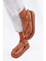 Dámské sandály Japonky na platformě Camel Gelira