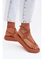 Dámské sandály Japonky na platformě Camel Gelira