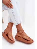 Dámské sandály Japonky na platformě Camel Gelira