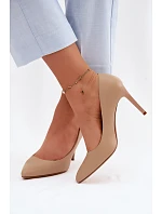 Eko Kožené Podpatky Sergio Leone 1339 Béžové