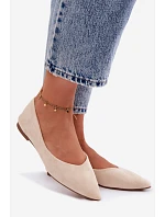 Baleríny Béžové z Eko Semiše Lelisa