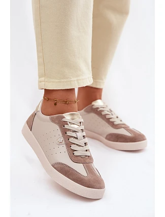 Dámské tenisky z přírodní kůže LR61-7091 Béžové Dámské tenisky z přírodní kůže LR61-7091 Béžové