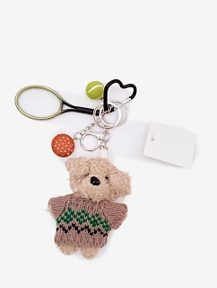 Přívěsek na klíče Přívěsek na kabelku Medvídek v svetru Raketa s míčem Hamburger Zelený