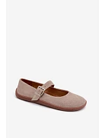 Baleríny Barefoot z přírodní semiš Zazoo 316 Cappuccino