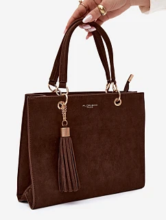 Kufříková kabelka z umělé semiše Camel Ottilie
