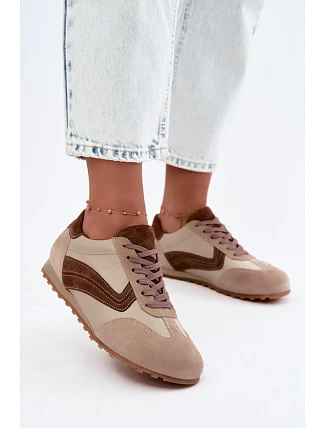 Dámské kožené semišové barefoot tenisky Zazoo N1400 béžové
