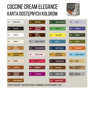 Coccine Cream Elegance Paste With Wax for leathers