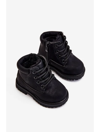 práškové černé teplé Dětské boty traper Dexter práškové černé teplé Dětské boty traper Dexter